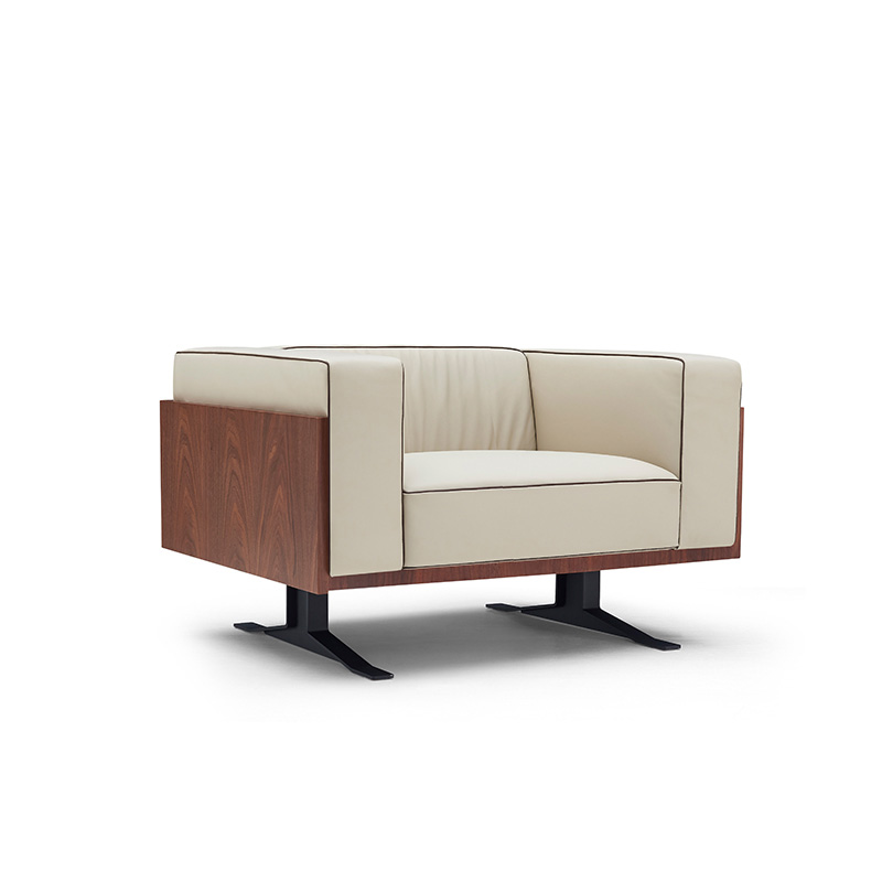 office 1-seat leather sofa