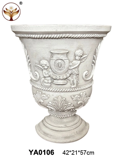 MGO Roman column flower   pot ， indoor & outdoor decor