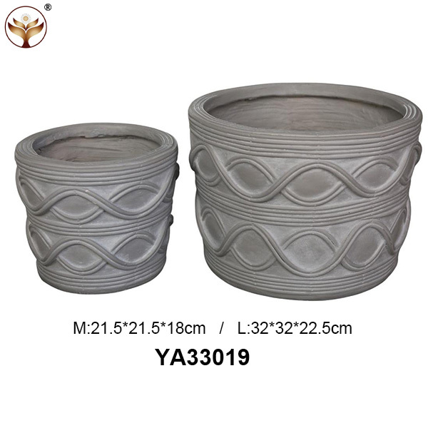 Wholesale Gray MGO Flowerpot for indoor & outdoor planter