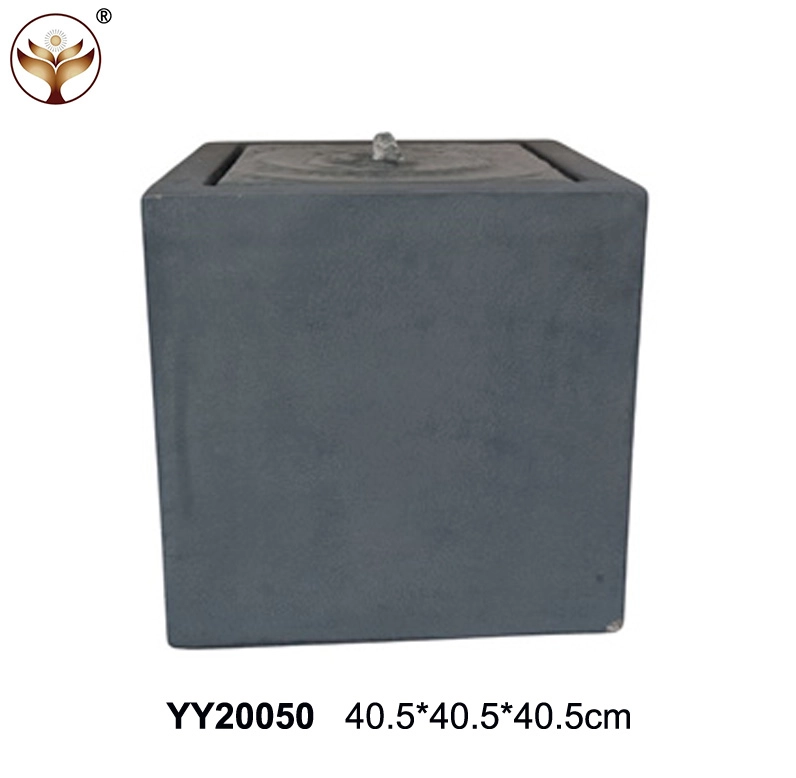 Square magnesium oxide indoor and outdoor fountain decoration with Led light