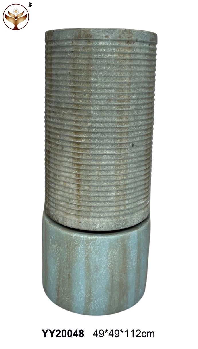Cylindrical magnesium oxide indoor and outdoor fountain decoration ,waterfall