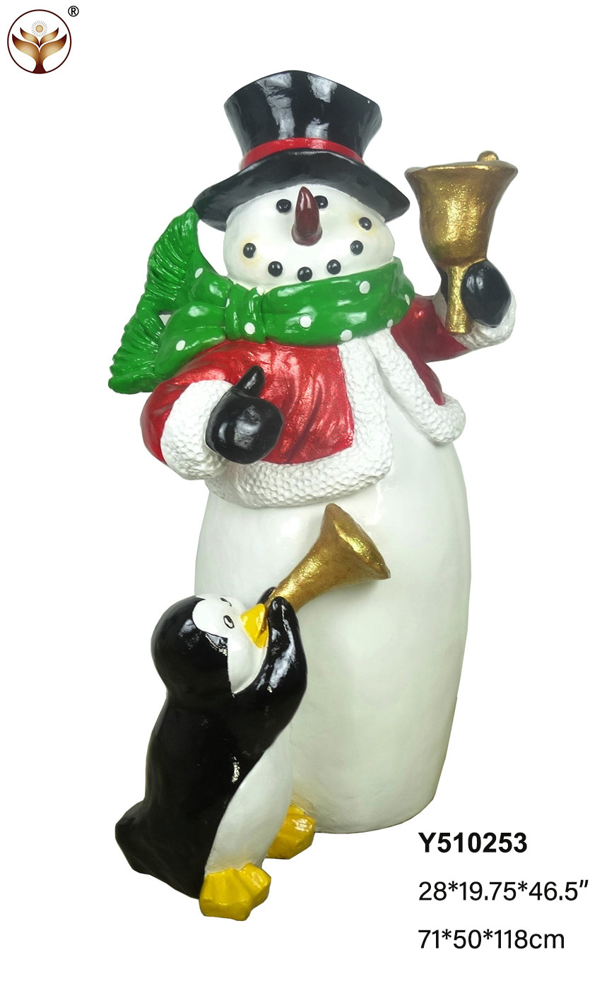 Christmas snowman figurine