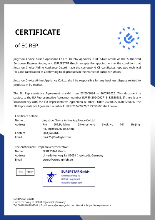 Certificate of EC REP