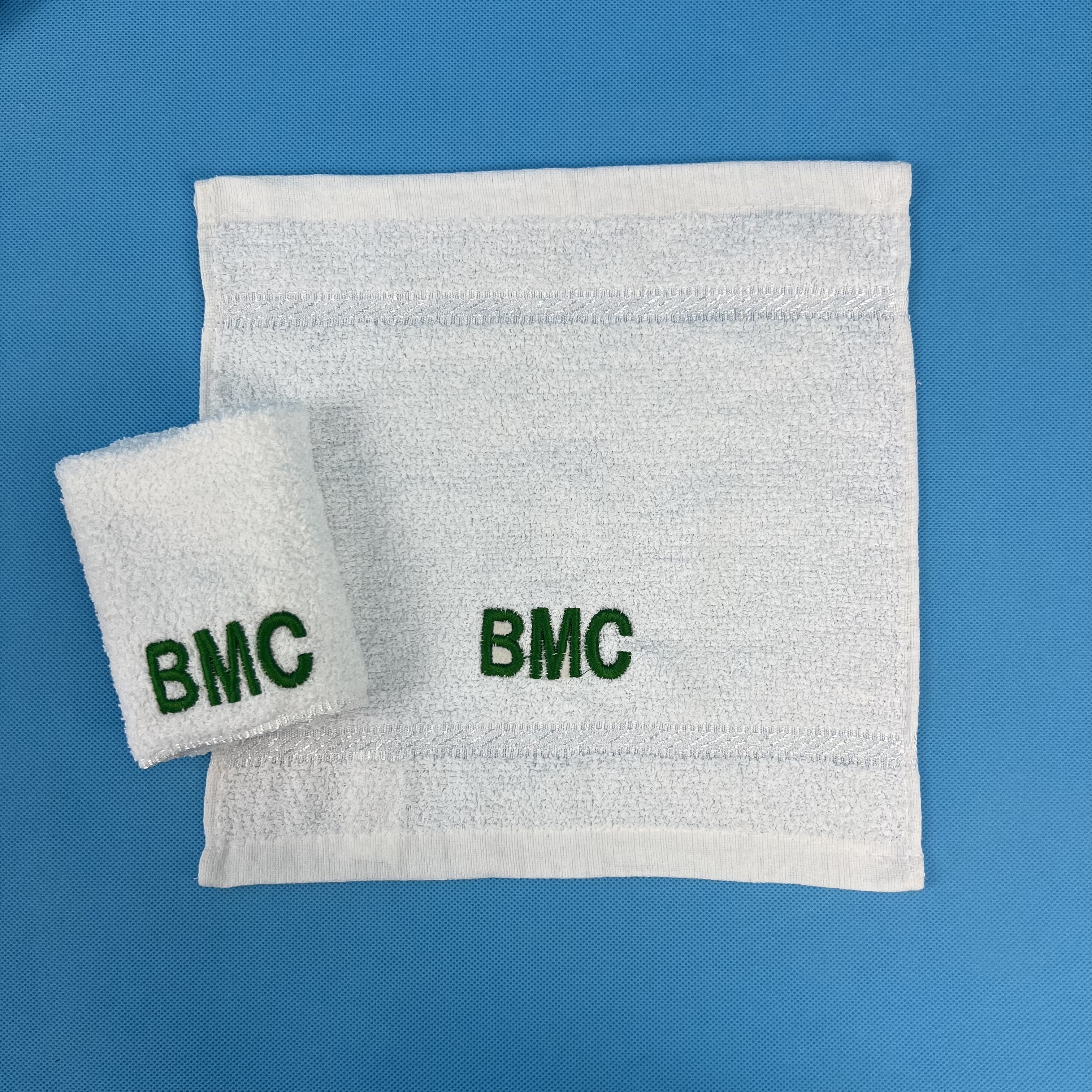 Embroidered Customized Logo Pure  Cotton Hand  Face Towel for Gift for Hospital