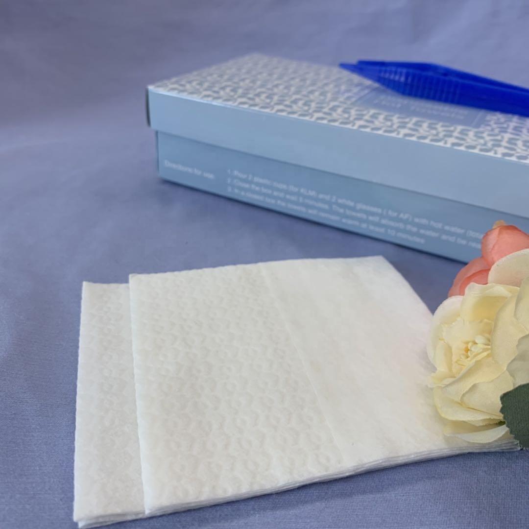 Cheap Exquisite  Non-woven Tissue Paper Disposable Hand Towel for Airline ,hotel, Restaurant, Home, Travel