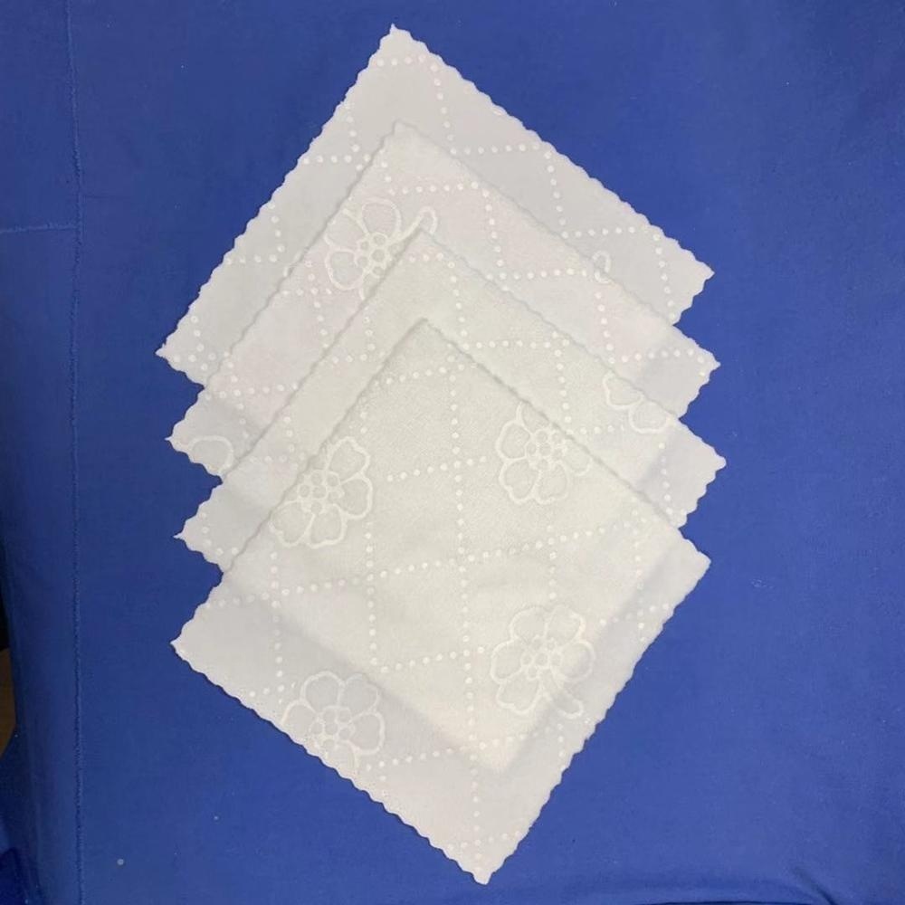 Super Soft Disposable Embossed White Quick-Dry Microfiber Hand Towel for Wet Wipes Machine and Factory Use