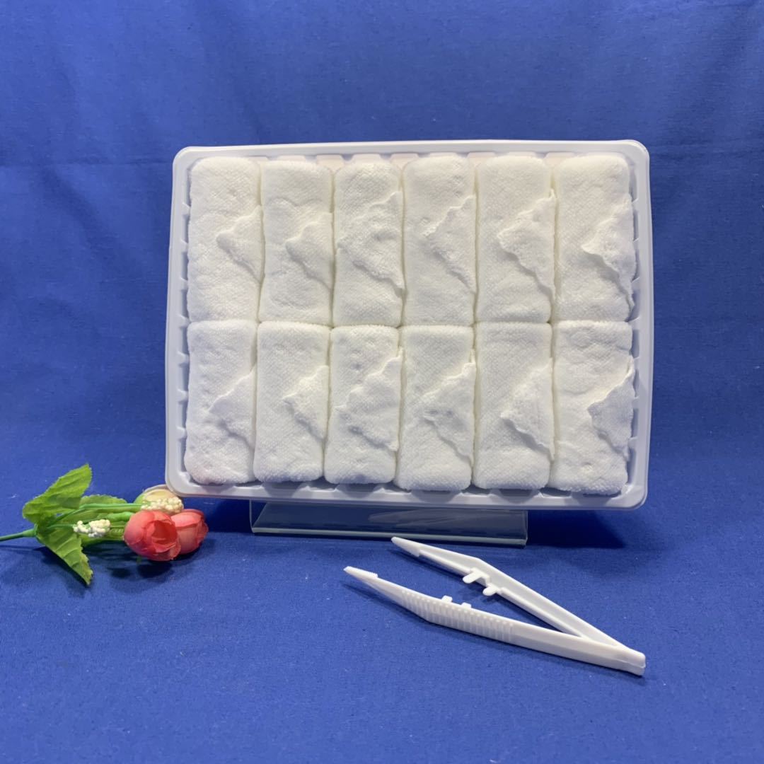 rolled microfiber disposable hot and cold face towel for airline