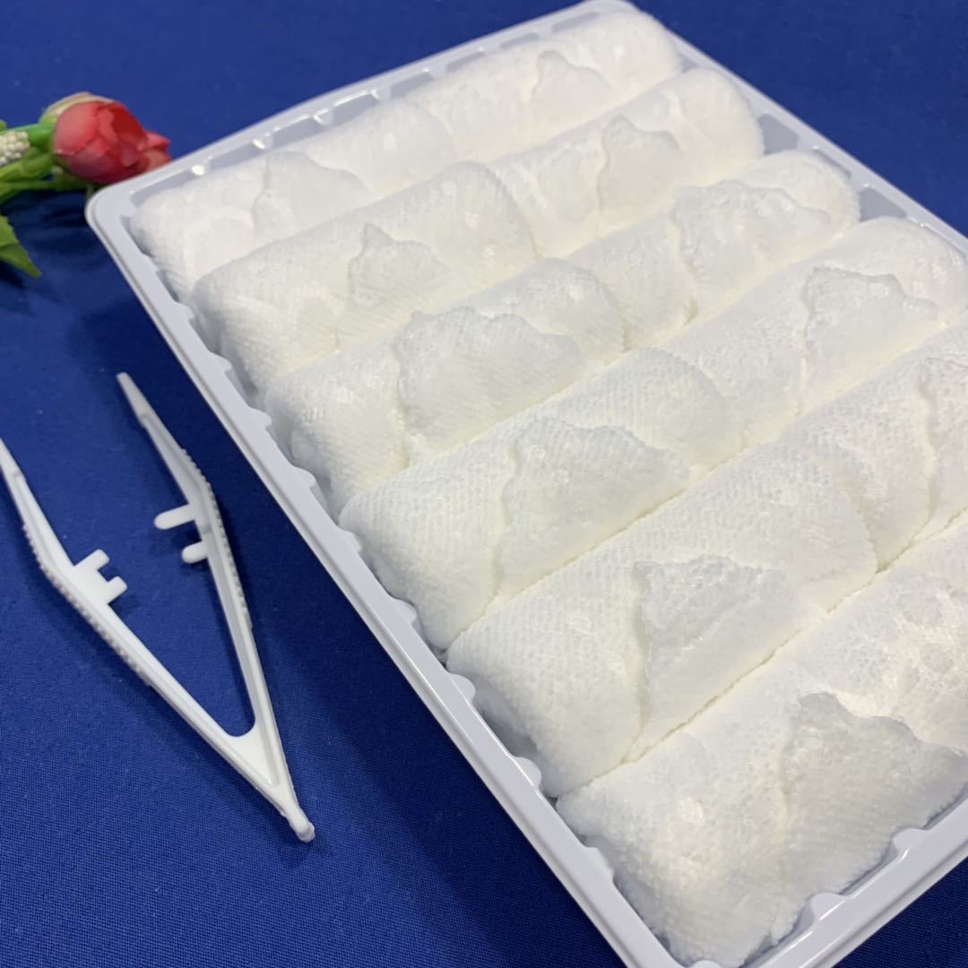 rolled microfiber disposable hot and cold face towel for airline
