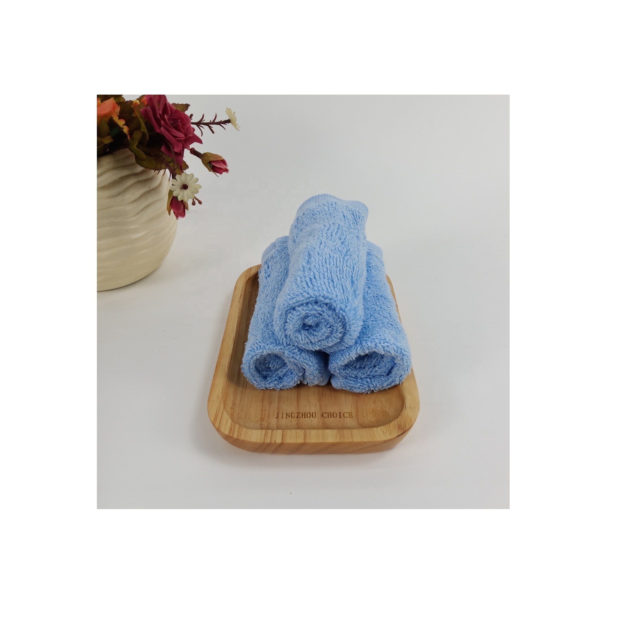 Wholesale Super Soft and Good Quality 100% Bamboo Microfiber Blue Towel