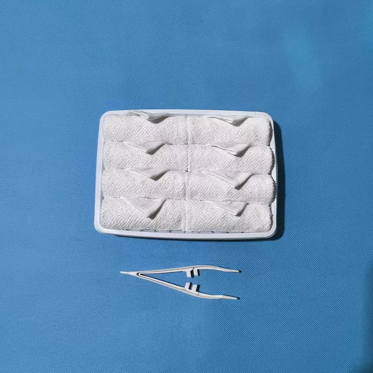 Single-Use Terry Cotton Airline Hot Towel Disposable Woven Towel Tray for Oshibory Factory