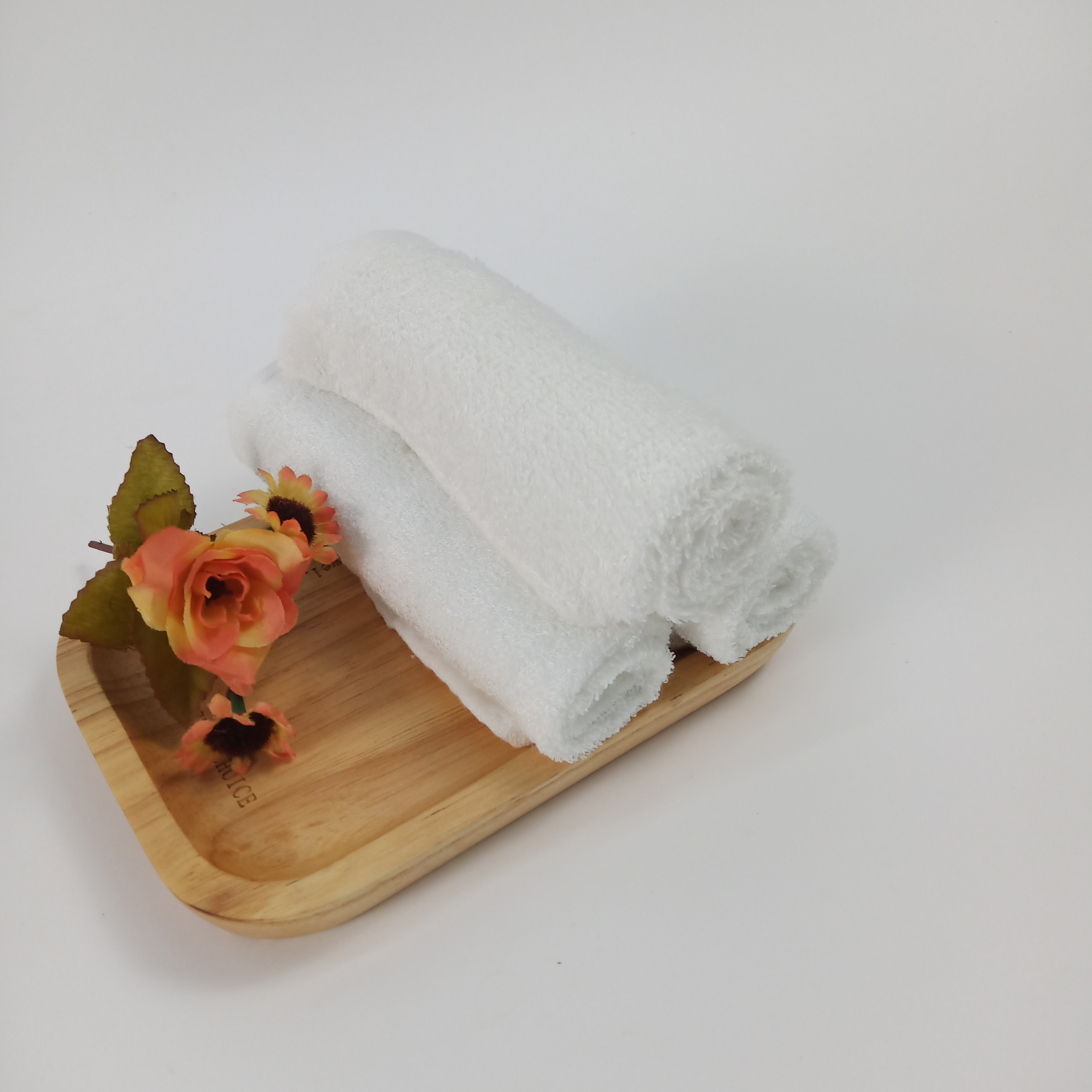 High Quality Soft White Bamboo Cotton Blended Towels For Cleaning Wiping