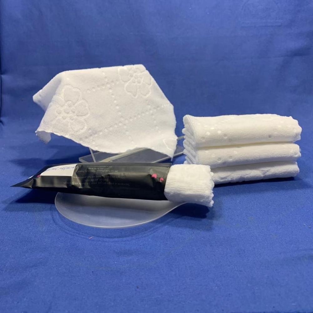 Super Soft Disposable Embossed White Quick-Dry Microfiber Hand Towel for Wet Wipes Machine and Factory Use
