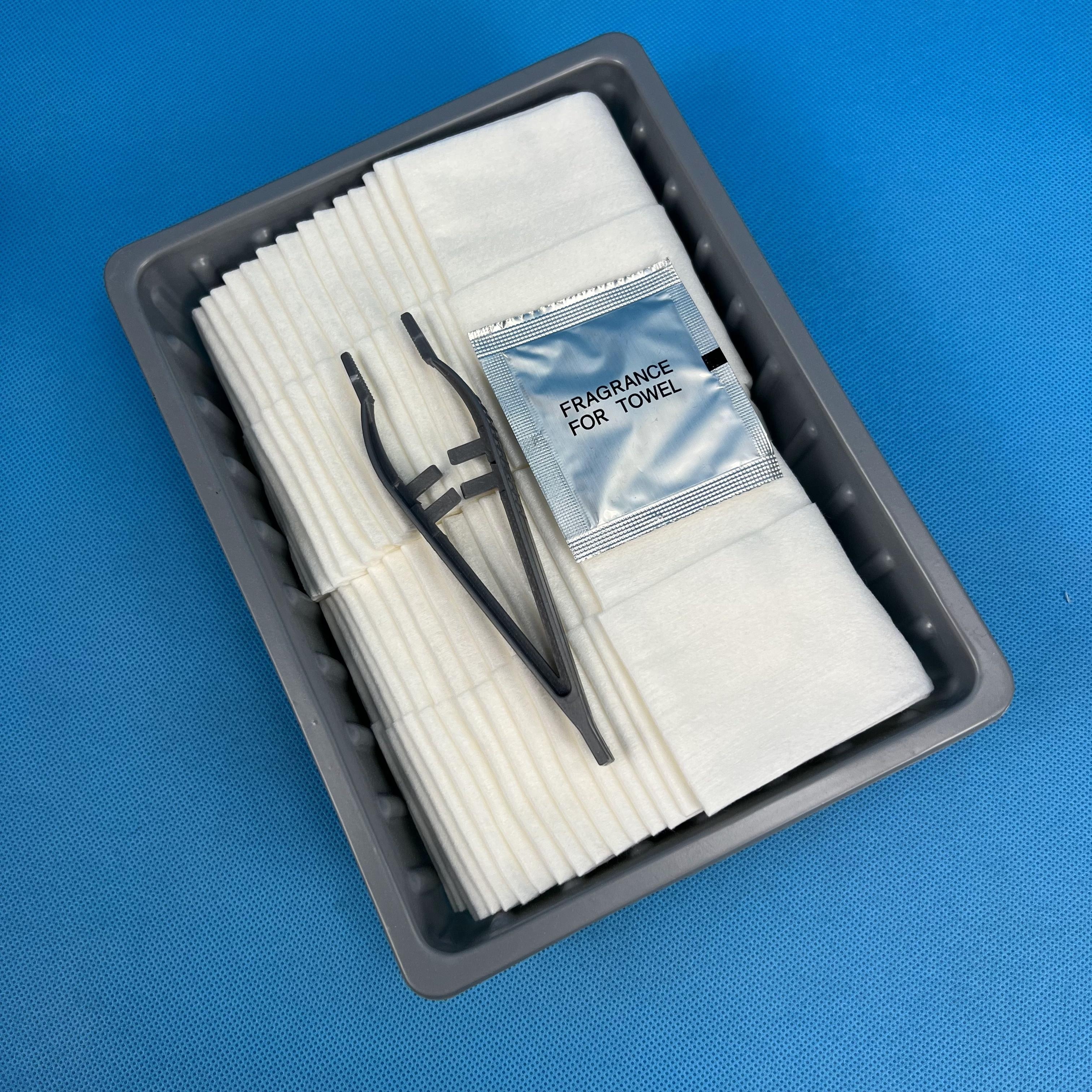Disposable Economy Non Woven Folded Hot and Cold  Towel for Airline