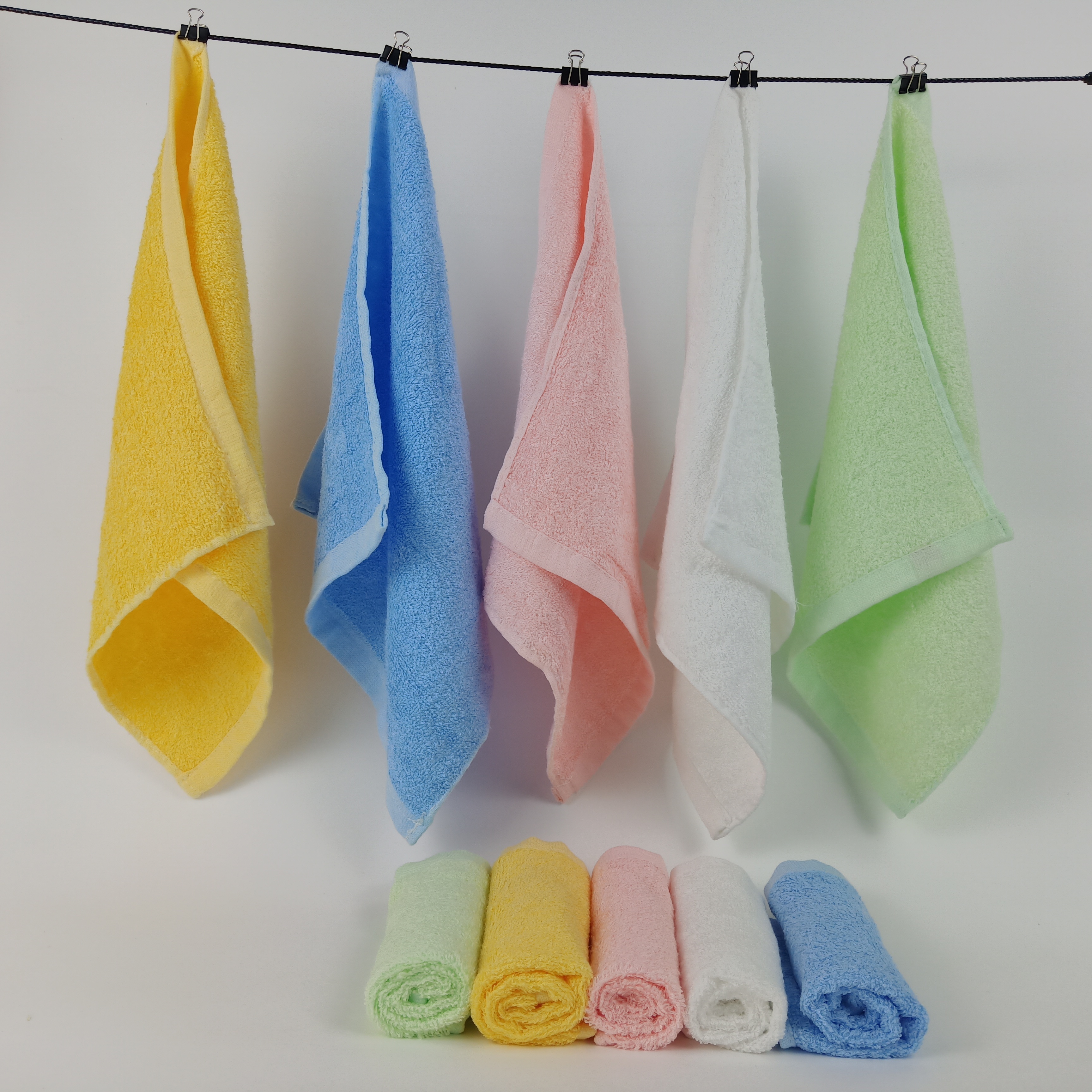 eco friendly multi-function gentle soft organic bamboo cotton baby towel face wipe with mesh laundry