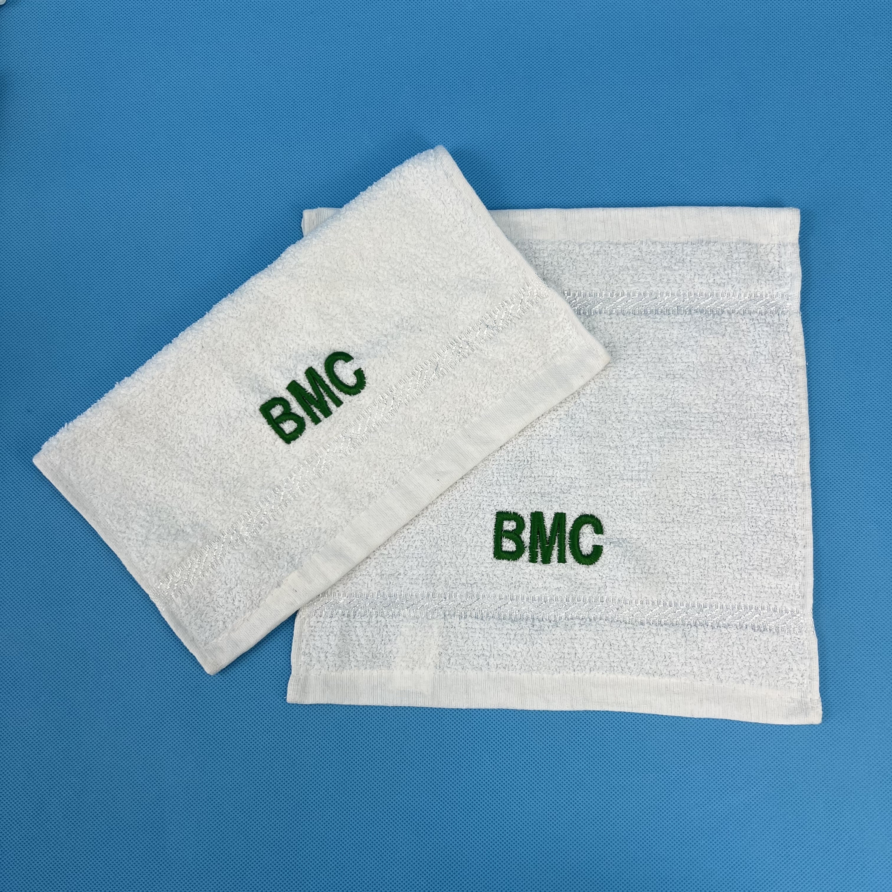 Embroidered Customized Logo Pure  Cotton Hand  Face Towel for Gift for Hospital