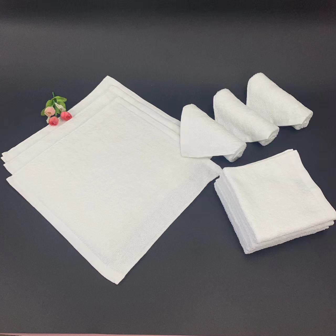 Disposable Cotton Oshibori Hand Towel Small Size Woven Technics Washable Bulk Supply for Restaurant Wet Towel Production Line