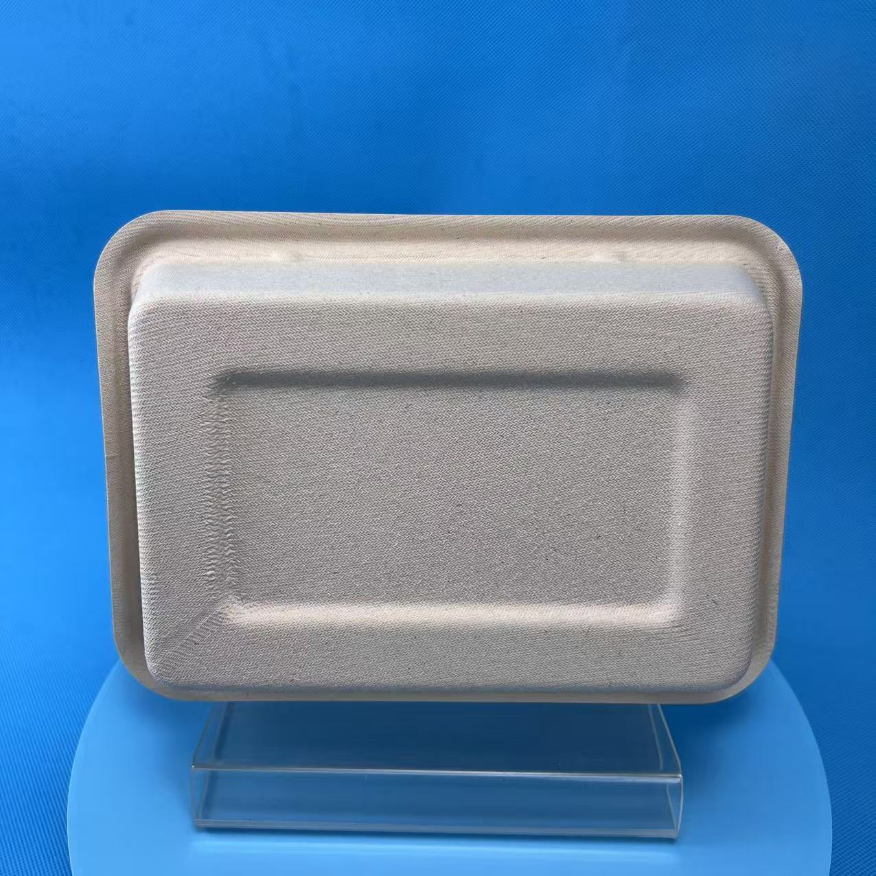 Biodegradable Cotton Hand Bath Towels Disposable Hot and Cold Face Towels for Airline in Biodegradable Tray