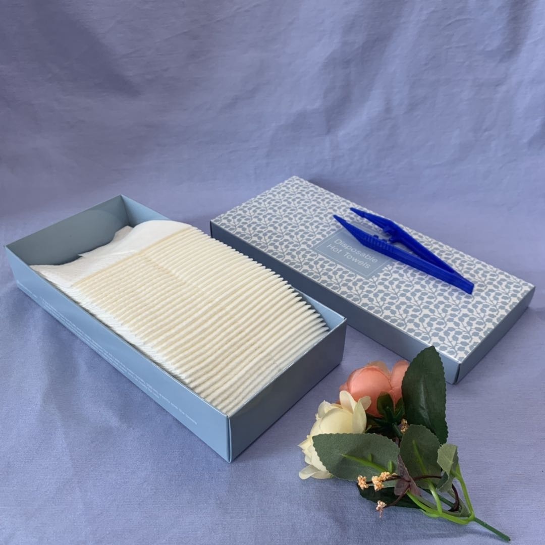 Cheap Exquisite  Non-woven Tissue Paper Disposable Hand Towel for Airline ,hotel, Restaurant, Home, Travel