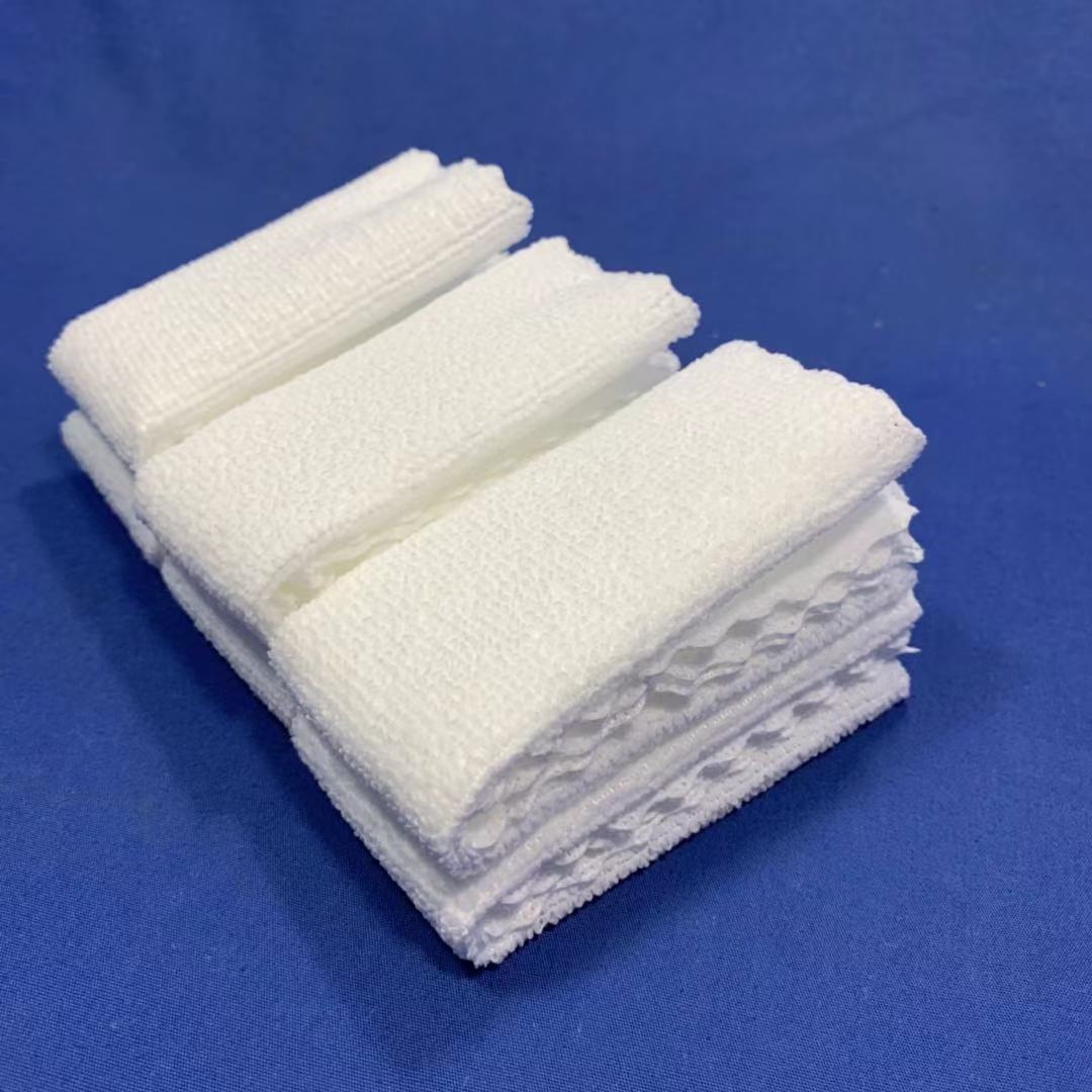 material of wet towel factory white super soft and high water absorbent small microfiber hand towel