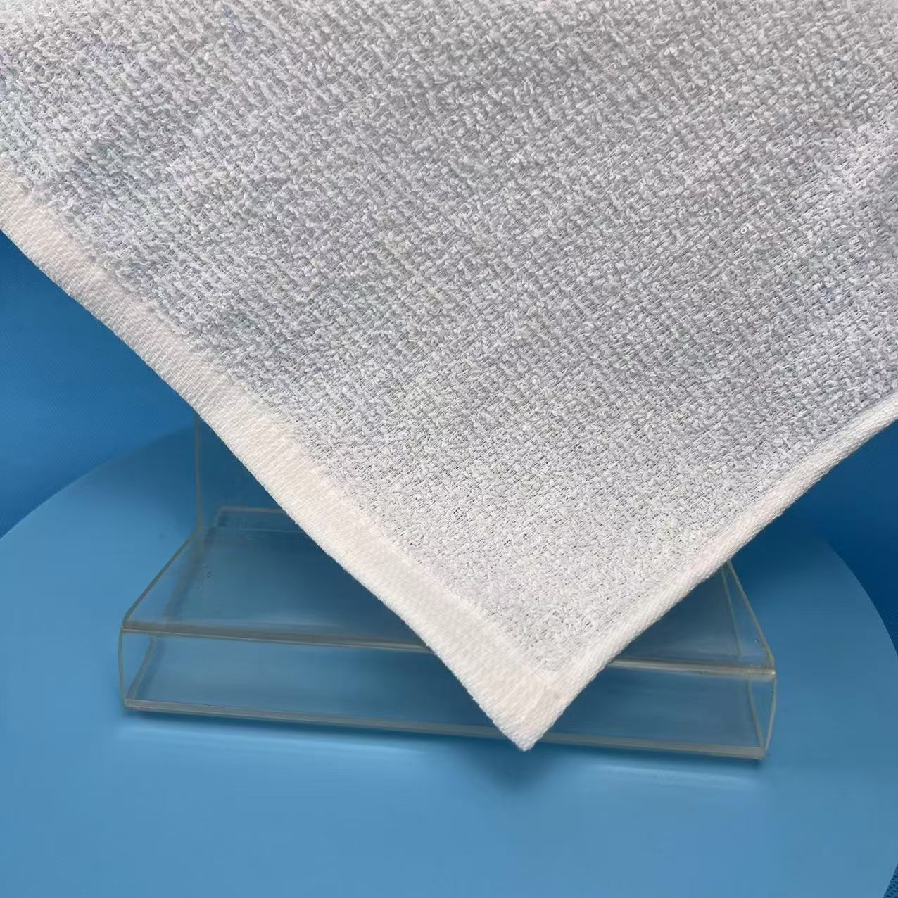 First-Class Business Class Rolled Cotton Disposable Inflight Towels Compressed Sports Woven Technique Hot Airplane Towel Tray