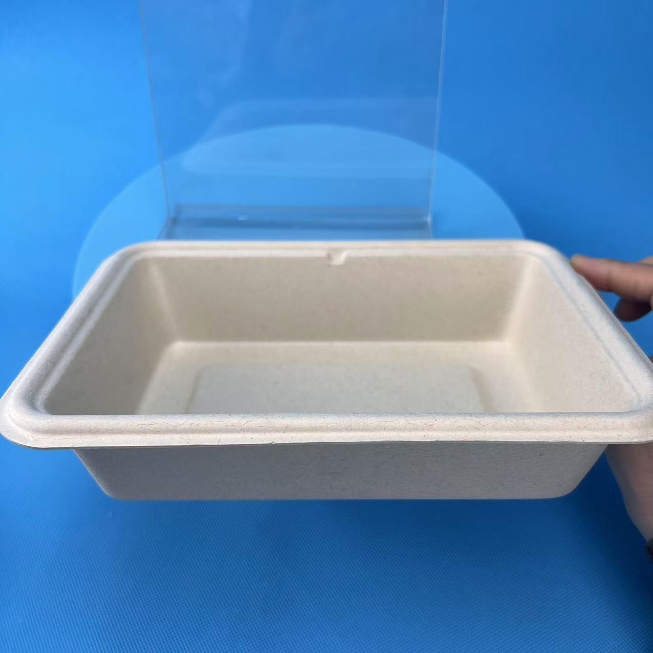 Biodegradable Cotton Hand Bath Towels Disposable Hot and Cold Face Towels for Airline in Biodegradable Tray