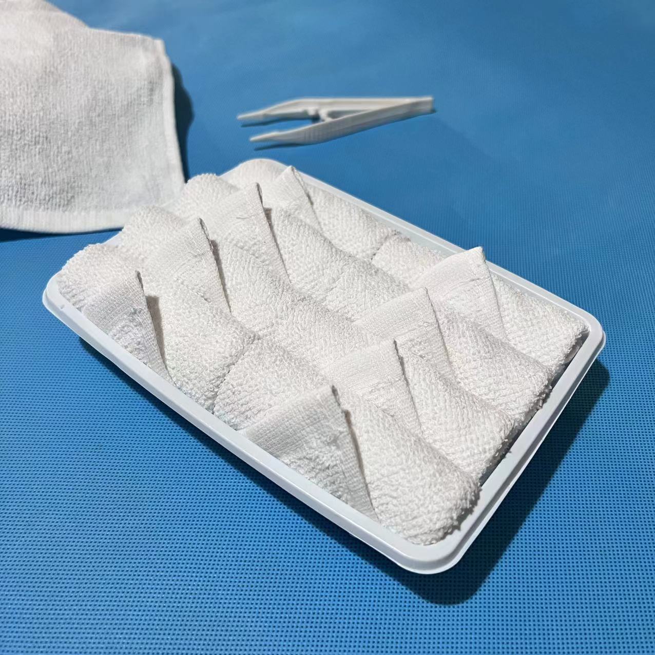 Single-Use Terry Cotton Airline Hot Towel Disposable Woven Towel Tray for Oshibory Factory