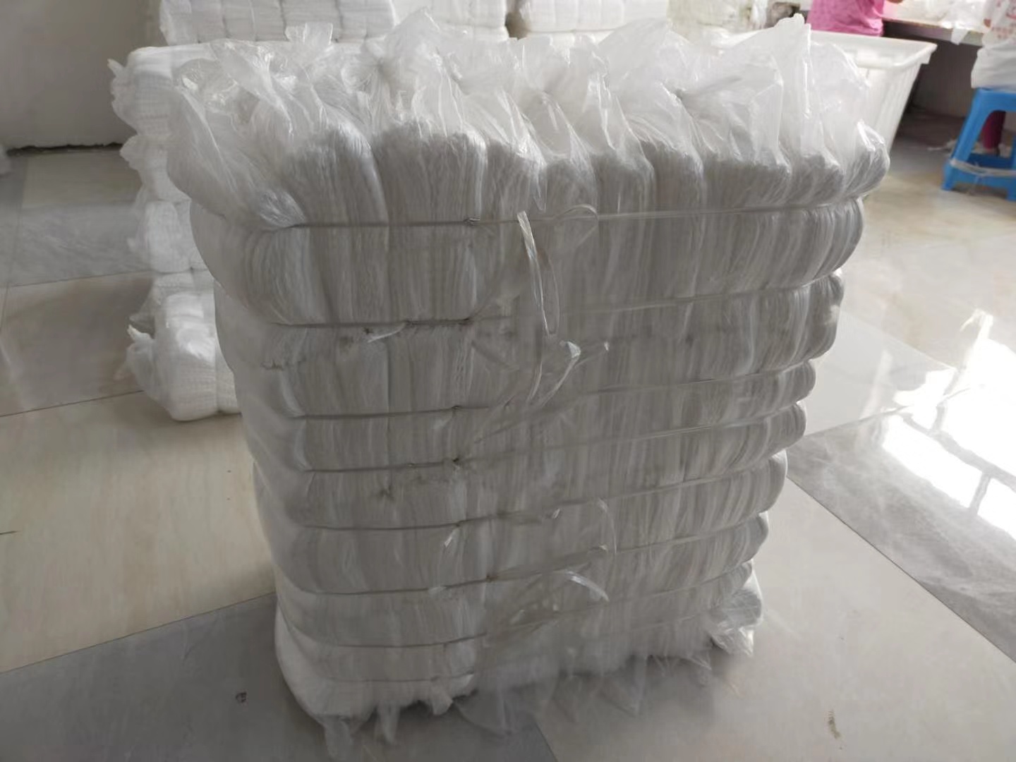 embossing microfiber small square hand towels in bale