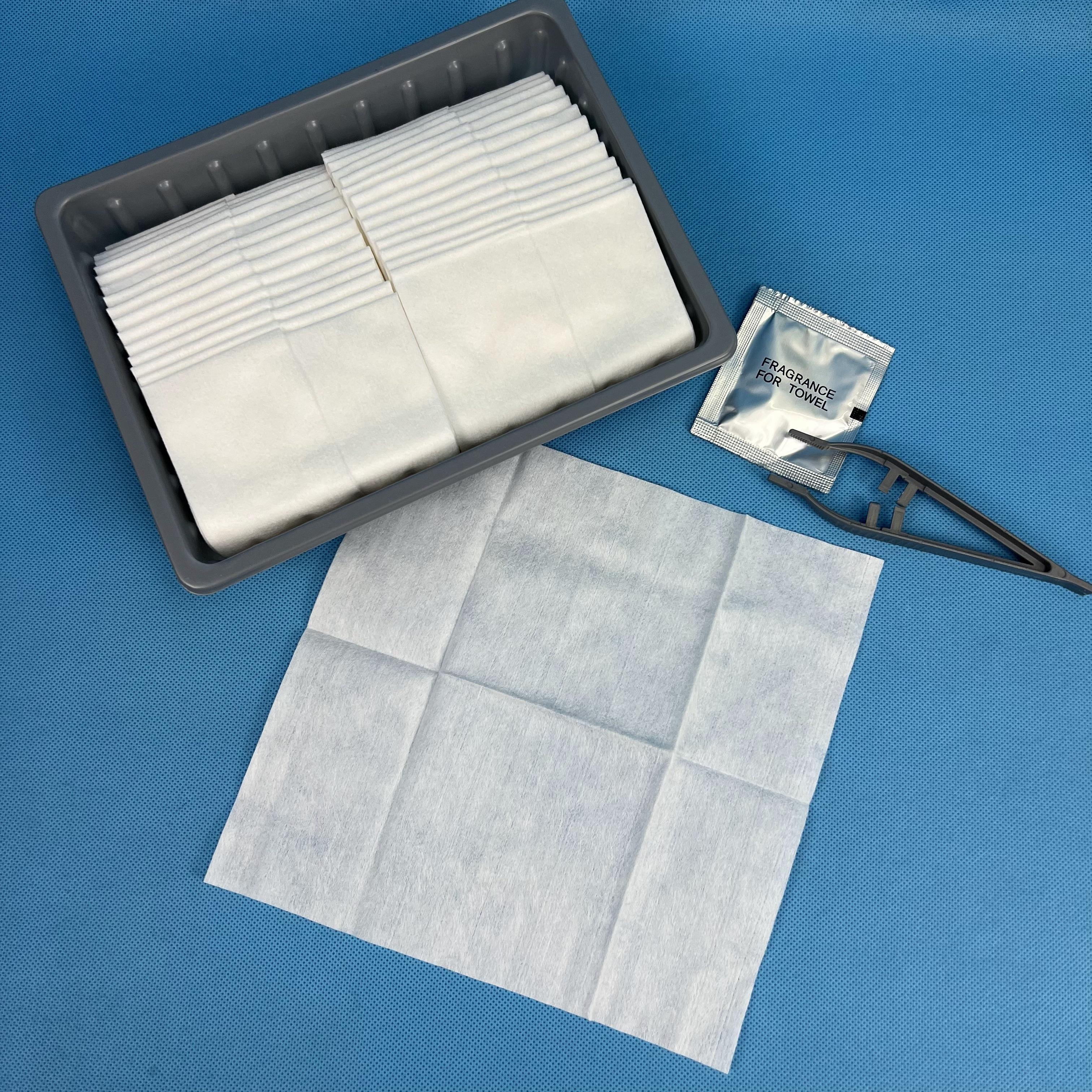 Disposable Economy Non Woven Folded Hot and Cold  Towel for Airline