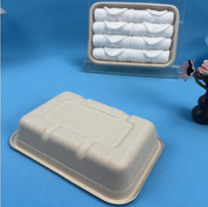 Environmental Rolled Cotton Disposable Face Hand Towel  in Environmental Tray