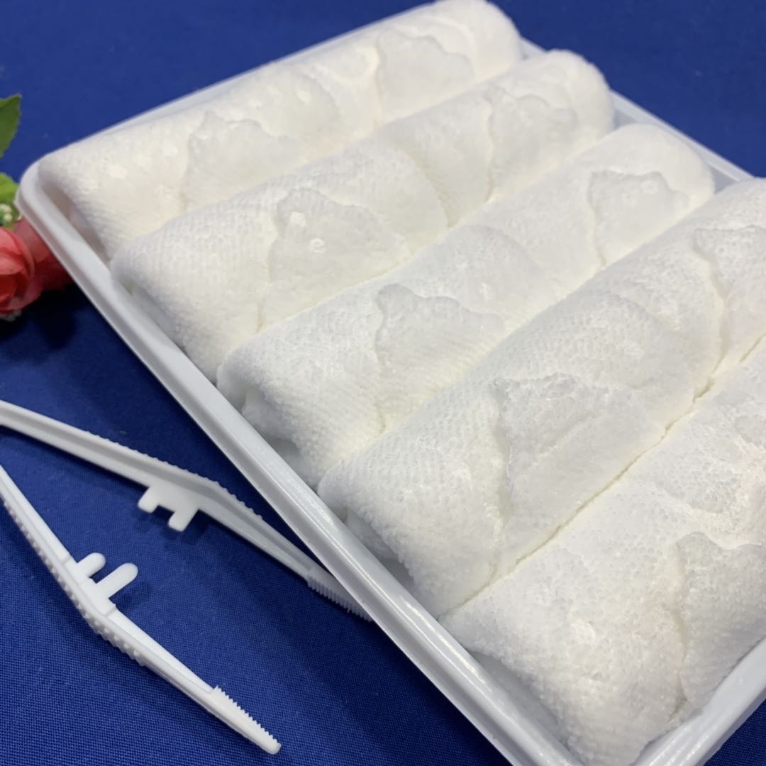 white small disposable high water absorbent  microfiber hand towels