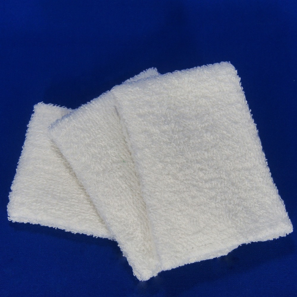 High Quality Disposable Cotton White Terry Airline Hot Towel Folded in Bag