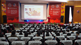 The British Consulate-General and the American Embassy gave lectures at our school