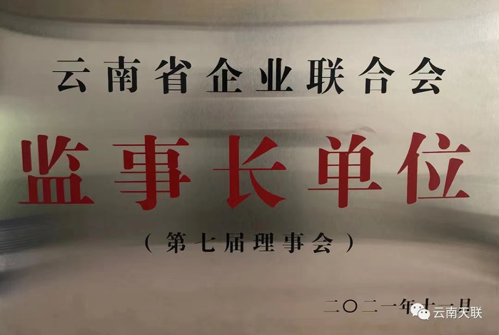 云南省企業(yè)聯(lián)合會監(jiān)事長單位（2021.11）