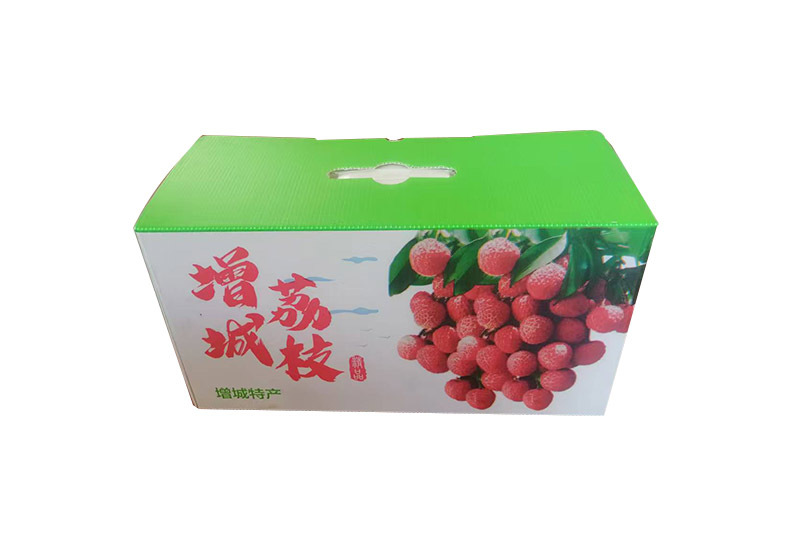Corrugated plastic fruit box