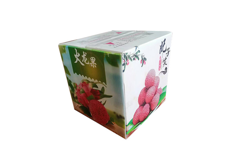 Corrugated plastic fruit box