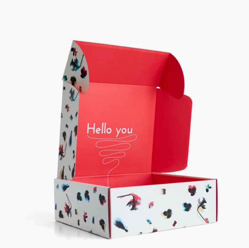 Ear lock packaging box