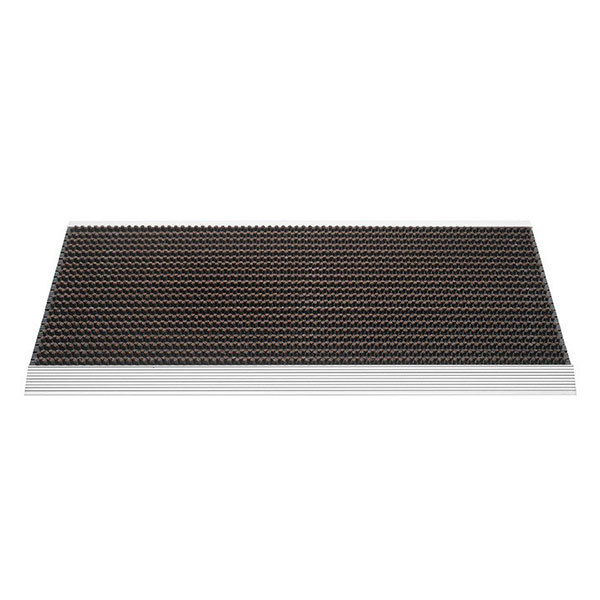 Brush Aluminum Door Mat (Square Rubber Strip)
