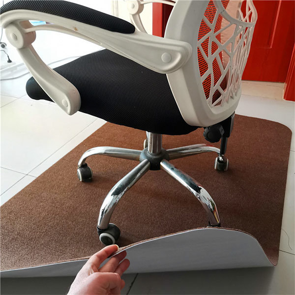 Self adhesive chair floor mat