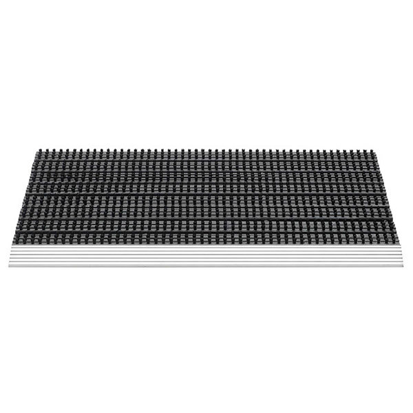 Brush aluminum door mat (wavy rubber strip/single-sided aluminum alloy)