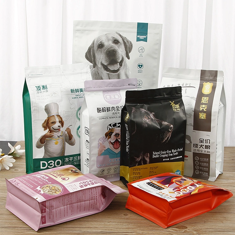 Pet food packaging bag