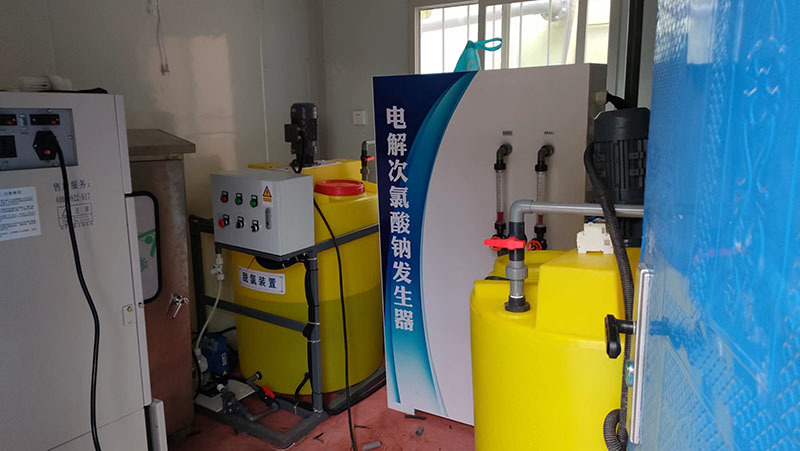 铜陵市体育中心采用我司次氯酸钠发生器和加药设备进行污水消毒处理