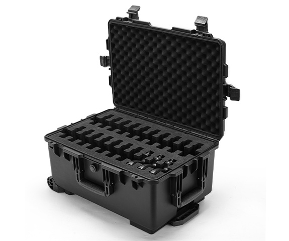 JSM-L230#X Waterproof 20 Hand Gun Case with Wheels