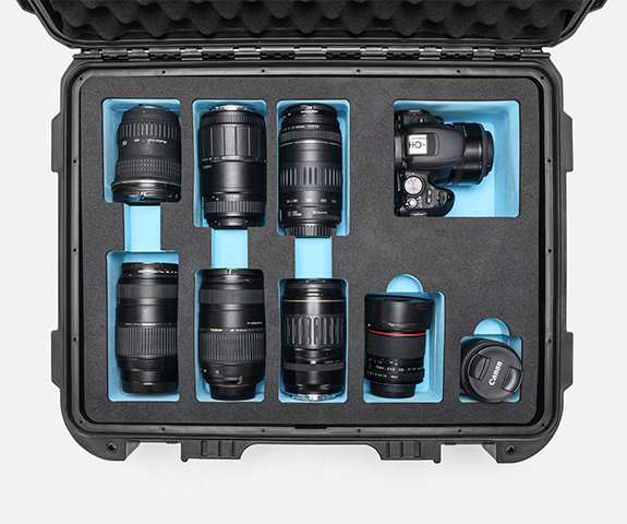 JSM-L260#X Camera Lens Transport Case with Customized EVA