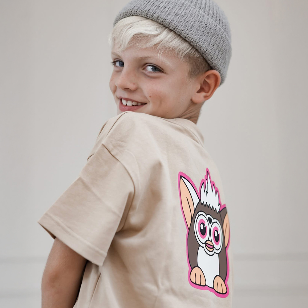 Cotton Tee with Rubber Logo