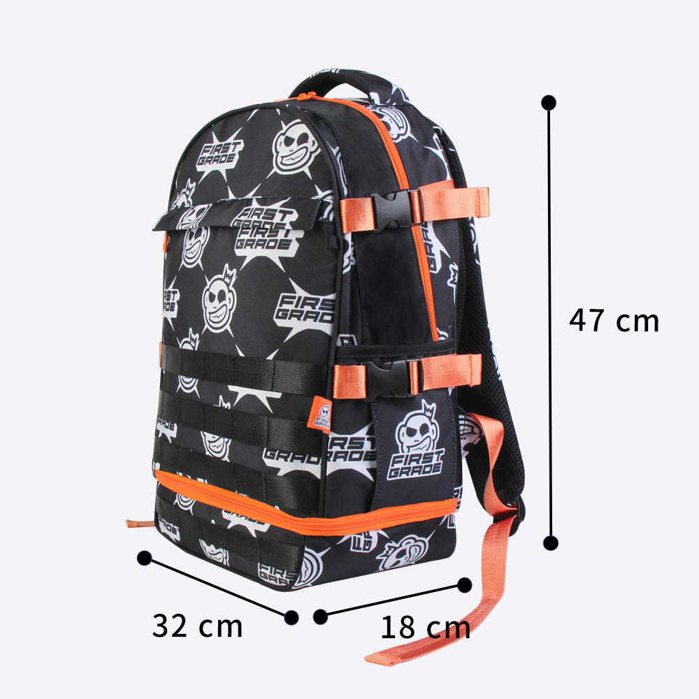 School Bag with Lunch Box in bottom