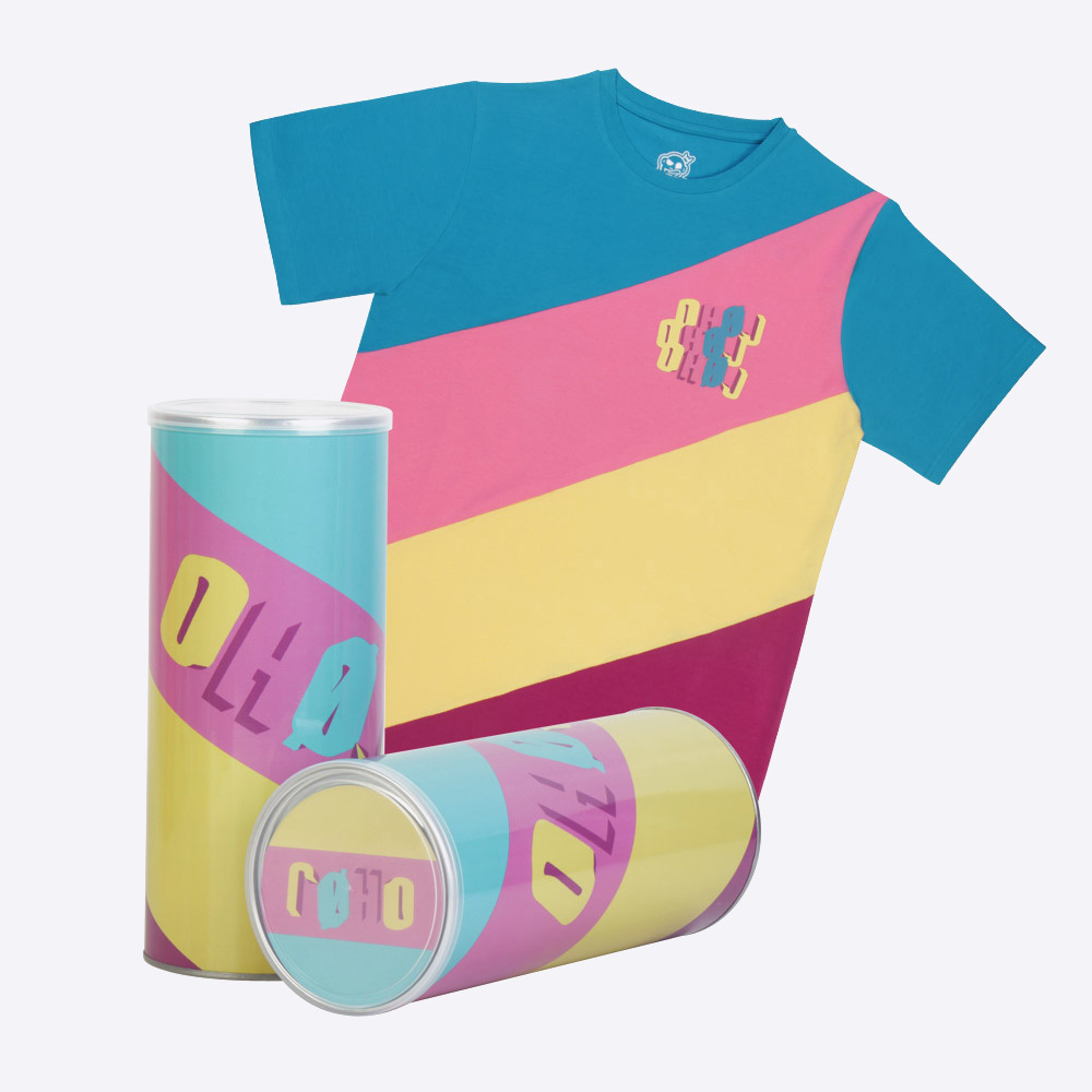 Colorful T-shirt in Tin Box