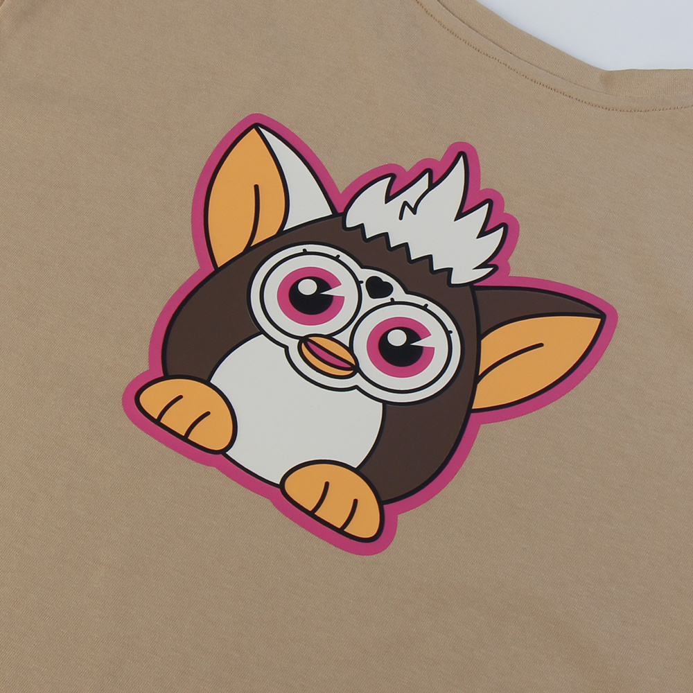 Cotton Tee with Rubber Logo