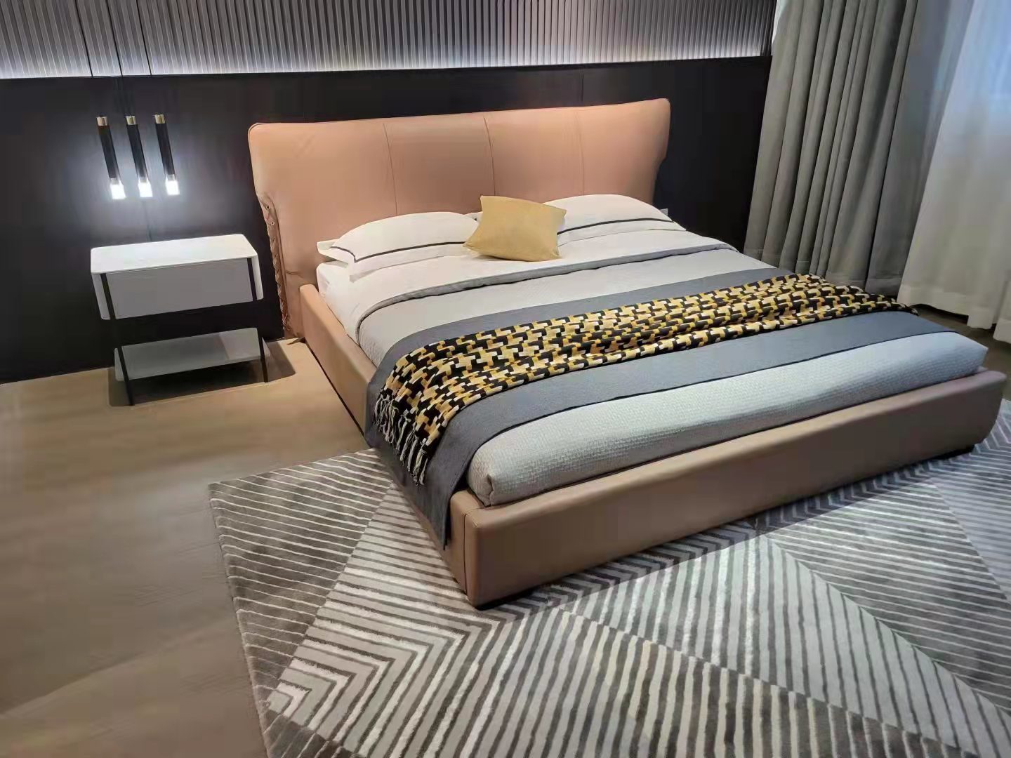 ZX-068-Modern Home Soft Bed With Headrest Source