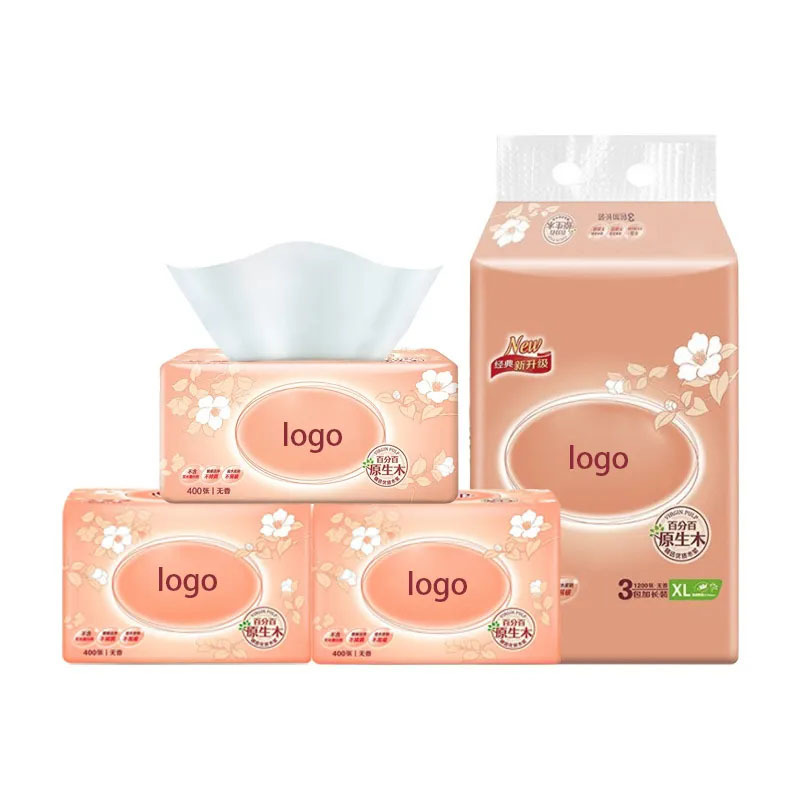Factory Promotional Virgin Wood Pulp White Facial Tissue Disposable Good Quality Soft Pack Household Facial Tissue