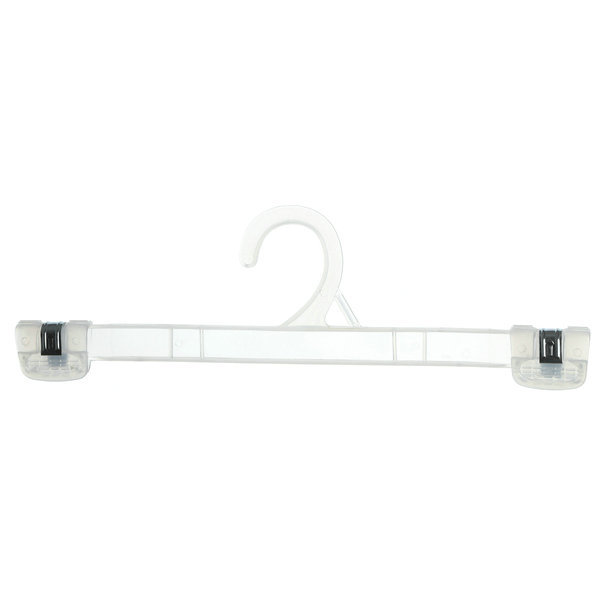 Chunshui brand 10 inch PP recycle material High Quality metal hook Plastic skirt pants hanger with clips 1001-1001F